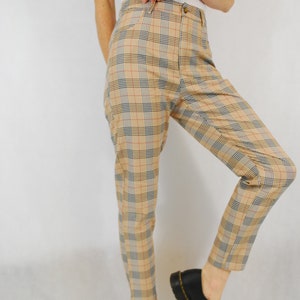 Tartan Plaid Check Chino Capri Pants/Trousers image 5