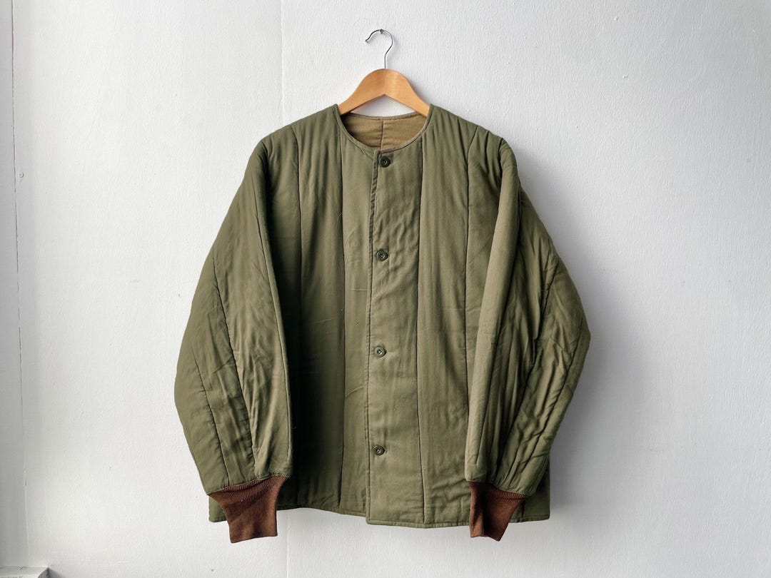 ジャケット・アウター vintage military liner jacket olive Vintage Olive Military Liner Field Jacket – Cloud Vintage