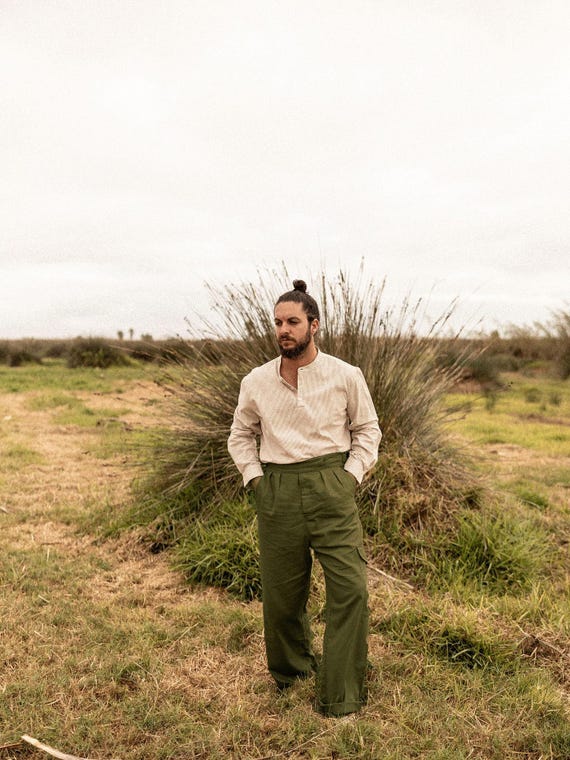 Gurkha pants britsh army リネン混　1950s Unisex High Waisted Gurkha Pants - 100% Cotton - 1950s Army Style