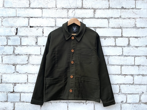 Moleskin Cotton Chore French Workwear Jacket - Made in England