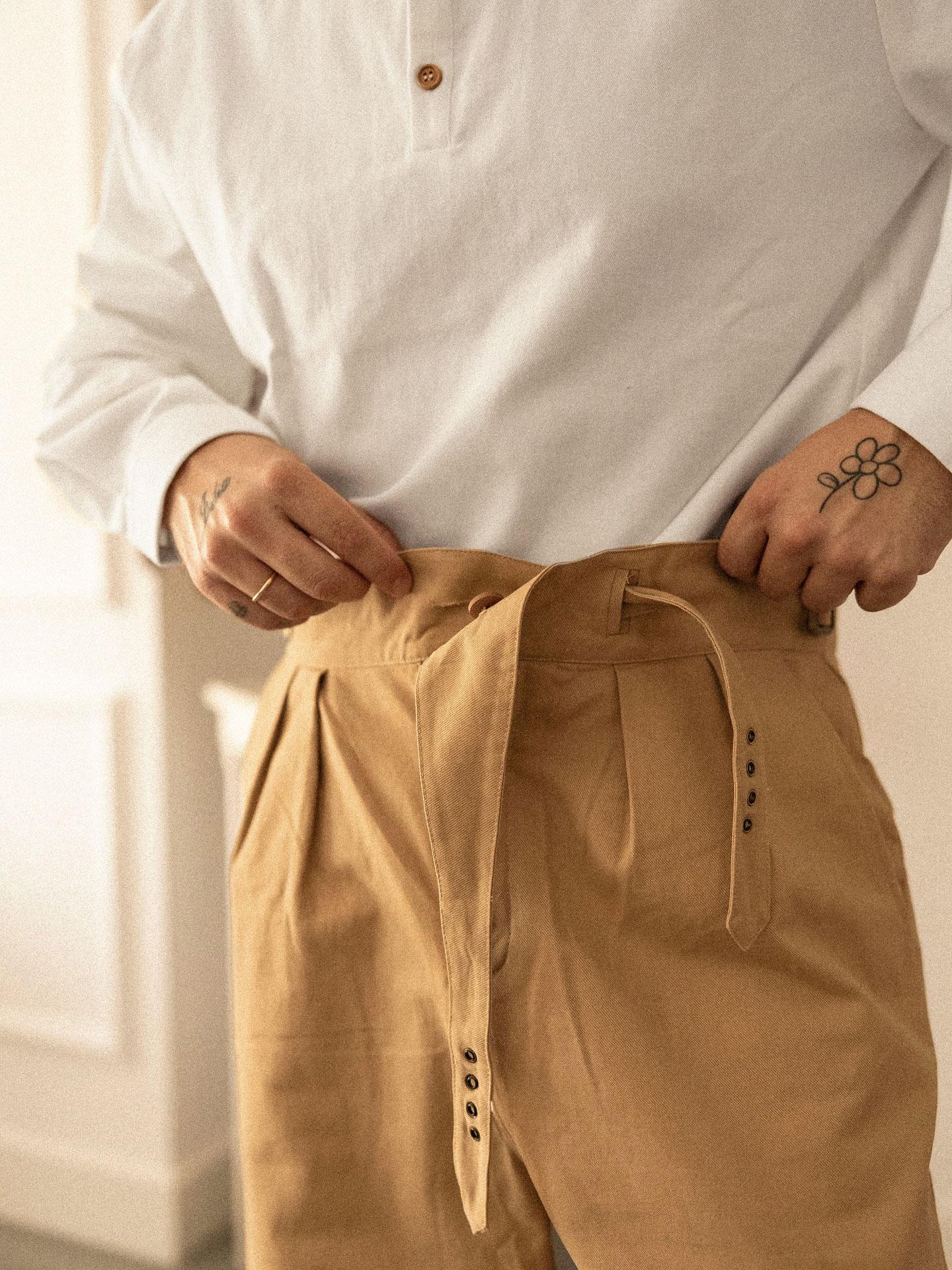 Gurkha Pants British Military 1950s 7oz Army Trousers Belted