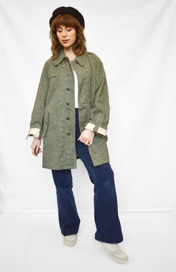 ジャケット・アウター 60s Rare Vintage Unusual Fabric Coat Vintage 60s Raindrop Camo Parka - Early Issue M60 Czech Shop