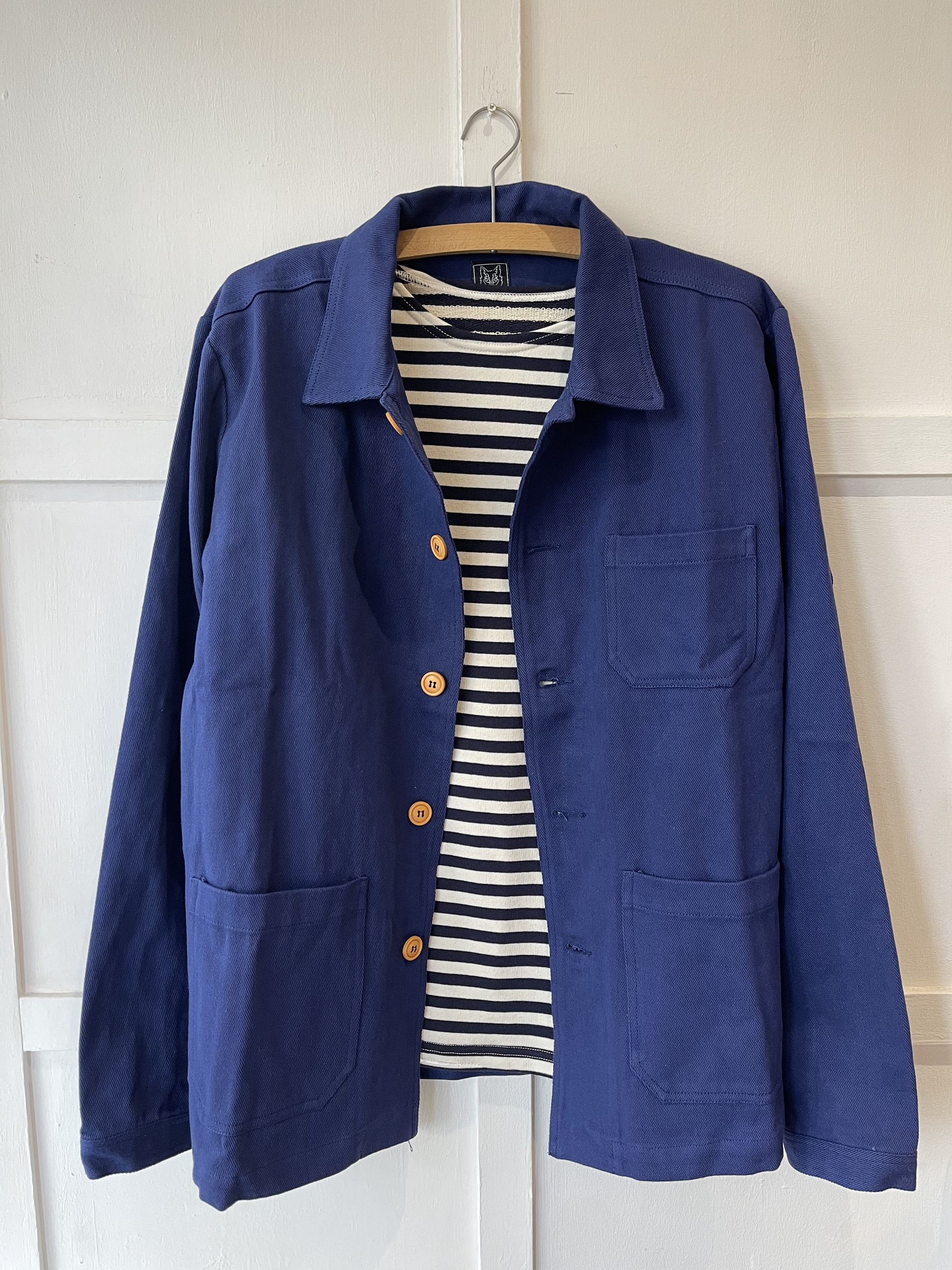 ジャケット・アウター Vintage 60's US Cotton Work jacket Men's VTG 60s Blue Work Jacket Sz Small 36 1960s Rayon Blend