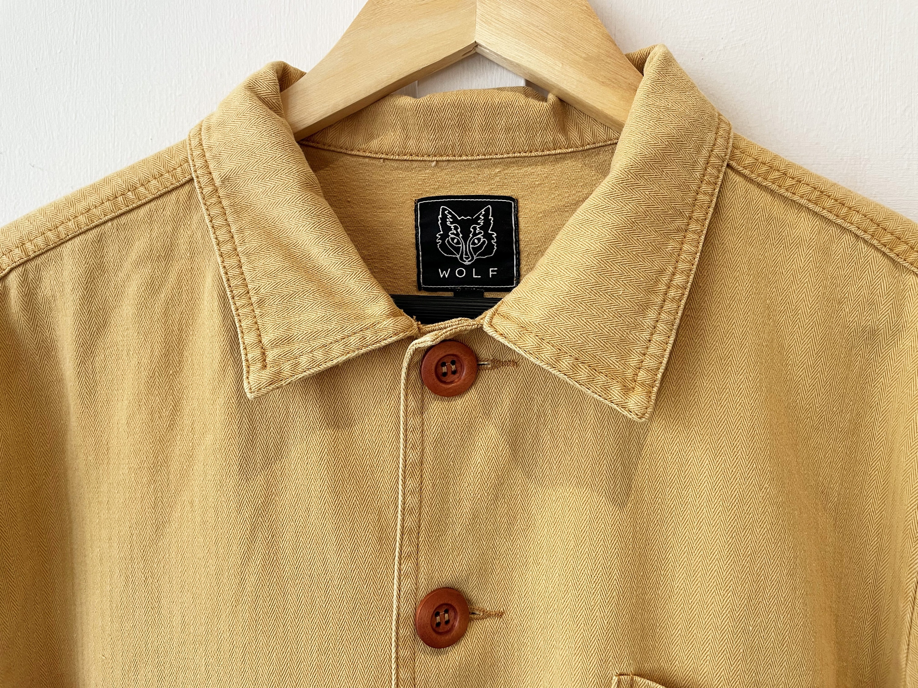 Washed Camel 60s Style French Herringbone Cotton Twill Canvas