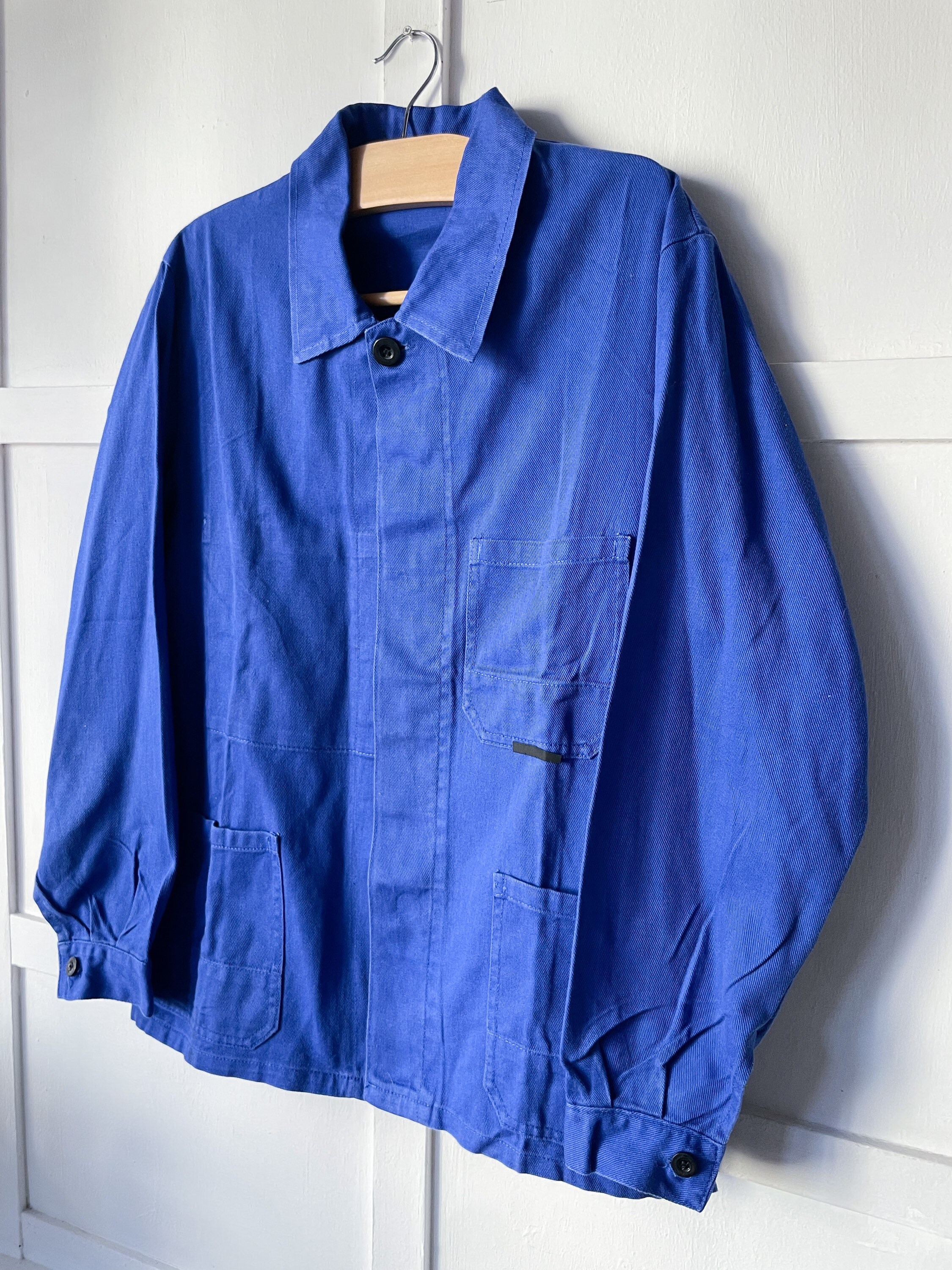French Chore Worker Work Jackets Cobalt Blue True Vintage - Etsy