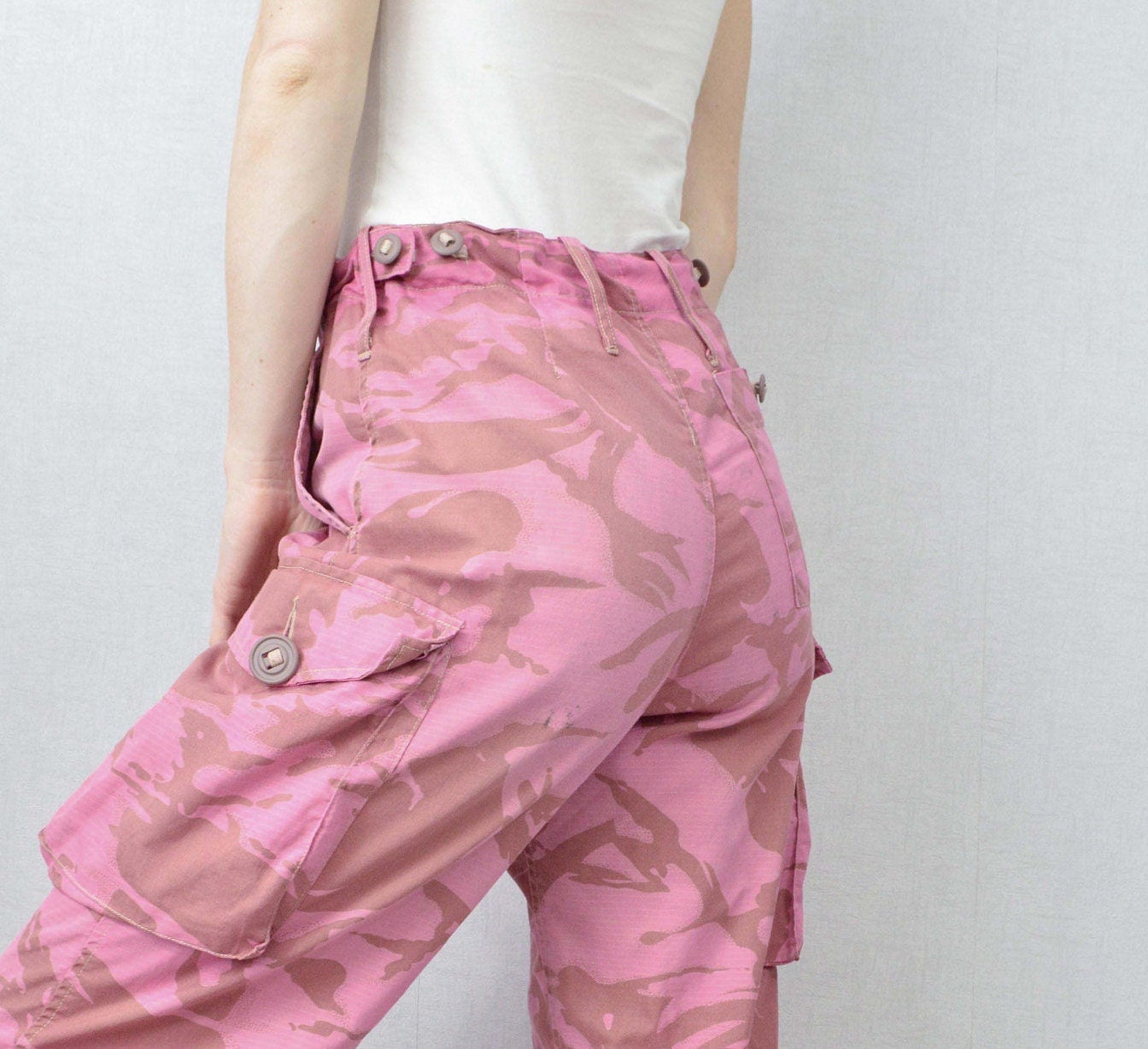 Pantalon militar rosa new arrivals