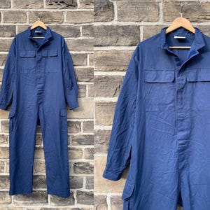 Vintage British Army Coveralls Ripstop Navy Blue - Size Small/Medium