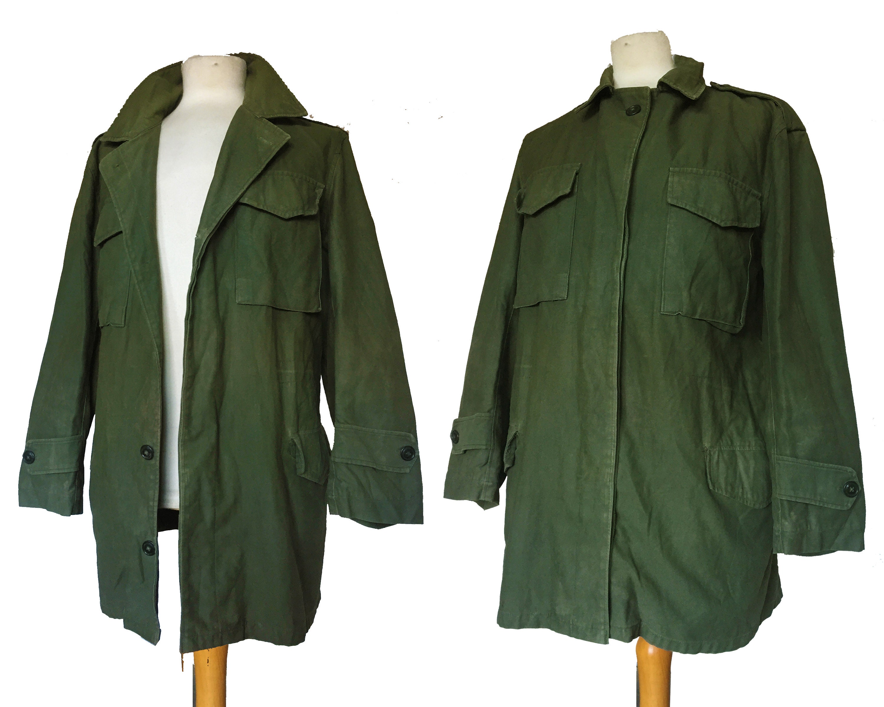 Greek M USA Style Army Military NATO Green Parka Jacket   Etsy