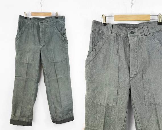 Vintage Denim 1960s Swiss Work Pants / Chore Trousers Salt & - Etsy