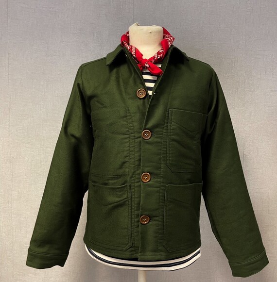 Made in England Moleskin Cotton Chore French Workwear Jacket - Etsy