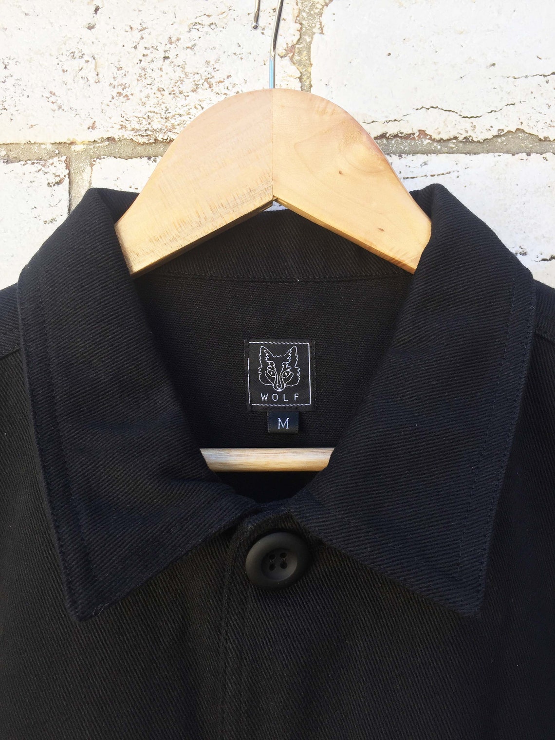 60s Style French Black Cotton Twill Canvas Chore Jacket - Etsy