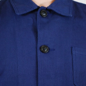 60s Style French Cotton Twill Navy Blue Canvas Chore Jacket Various Sizes image 5