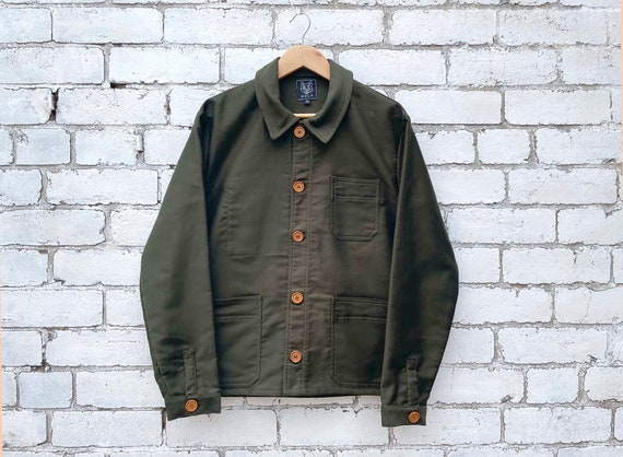 Moleskin Cotton Chore French Workwear Jacket - Made in England
