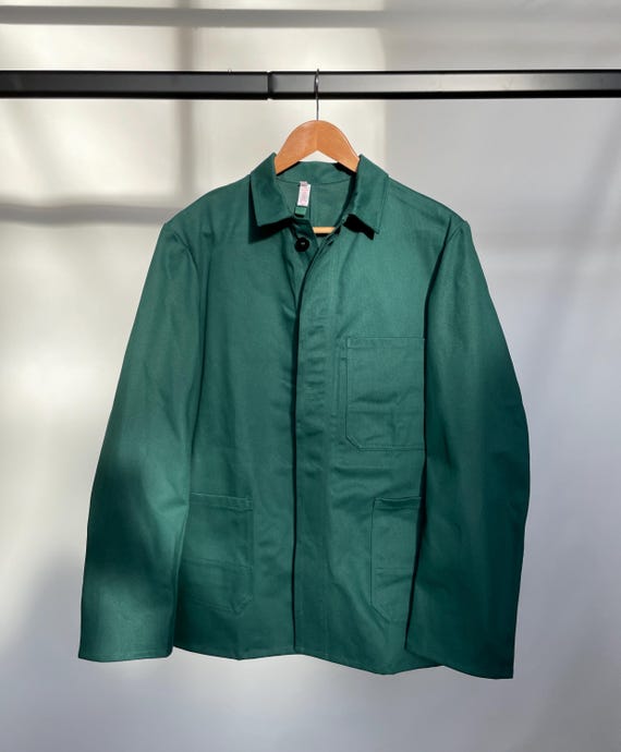 Vintage French Chore Worker Work Jackets Coat Green - All Sizes - Etsy
