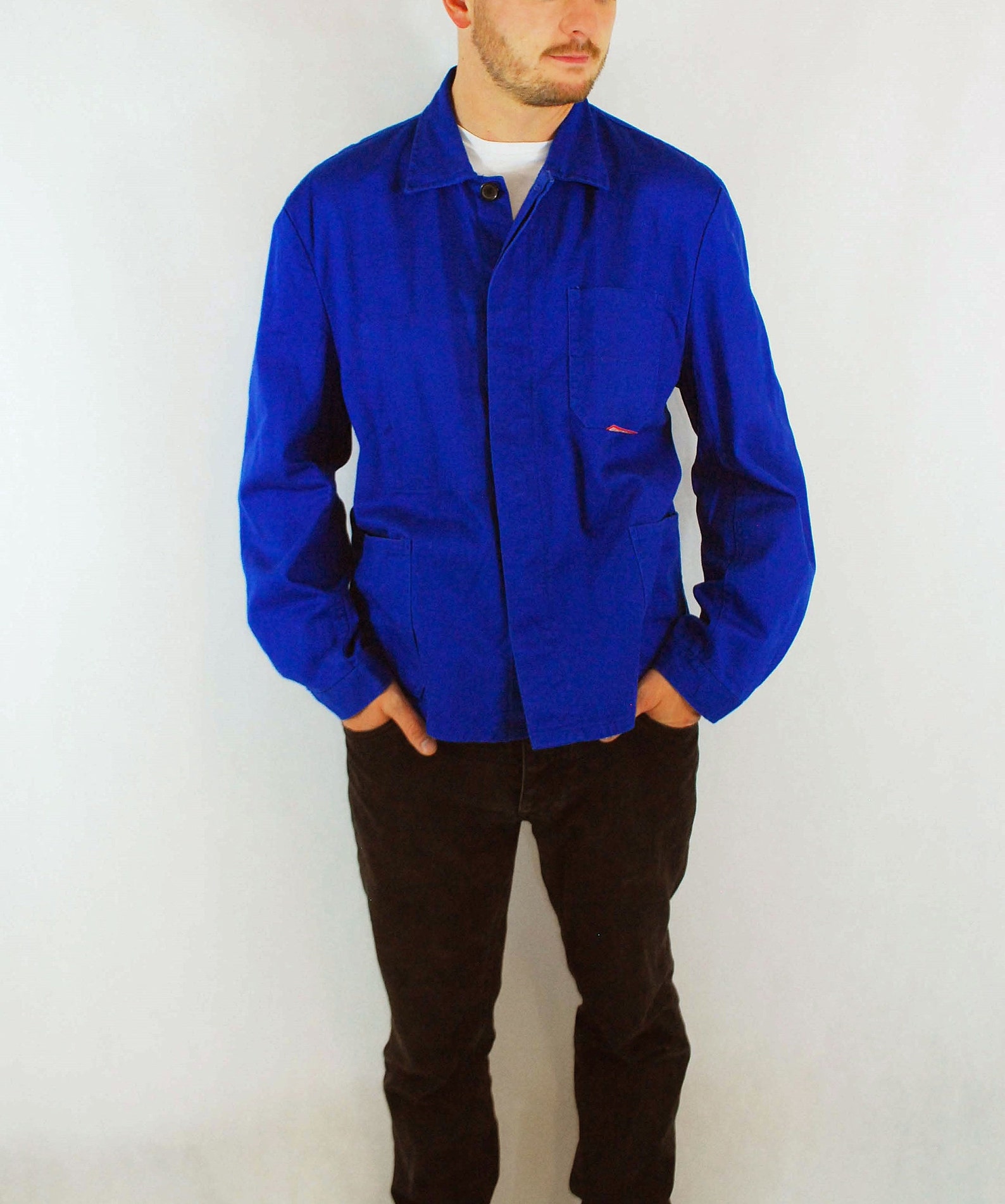True Works Jacket French Chore Worker Work Jackets Cobalt Blue True Vintage - Etsy