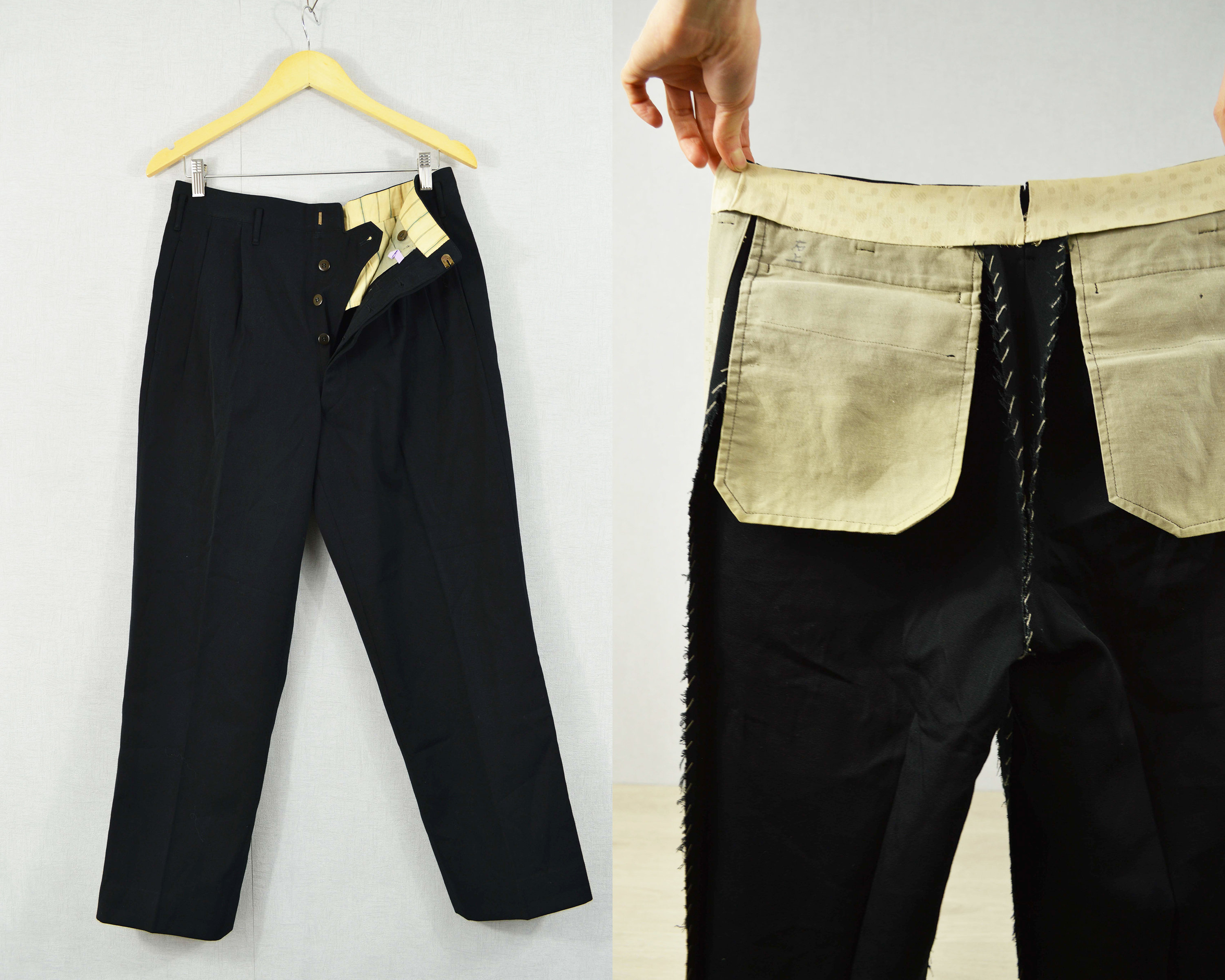 Image of Vintage 1920S Style Japanese Suit Trousers Black Tie Evening Dinner