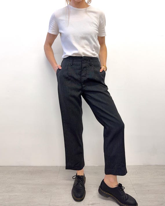 Vintage Japanese 1920s High Waisted Pinstripe Suit Trousers - Etsy