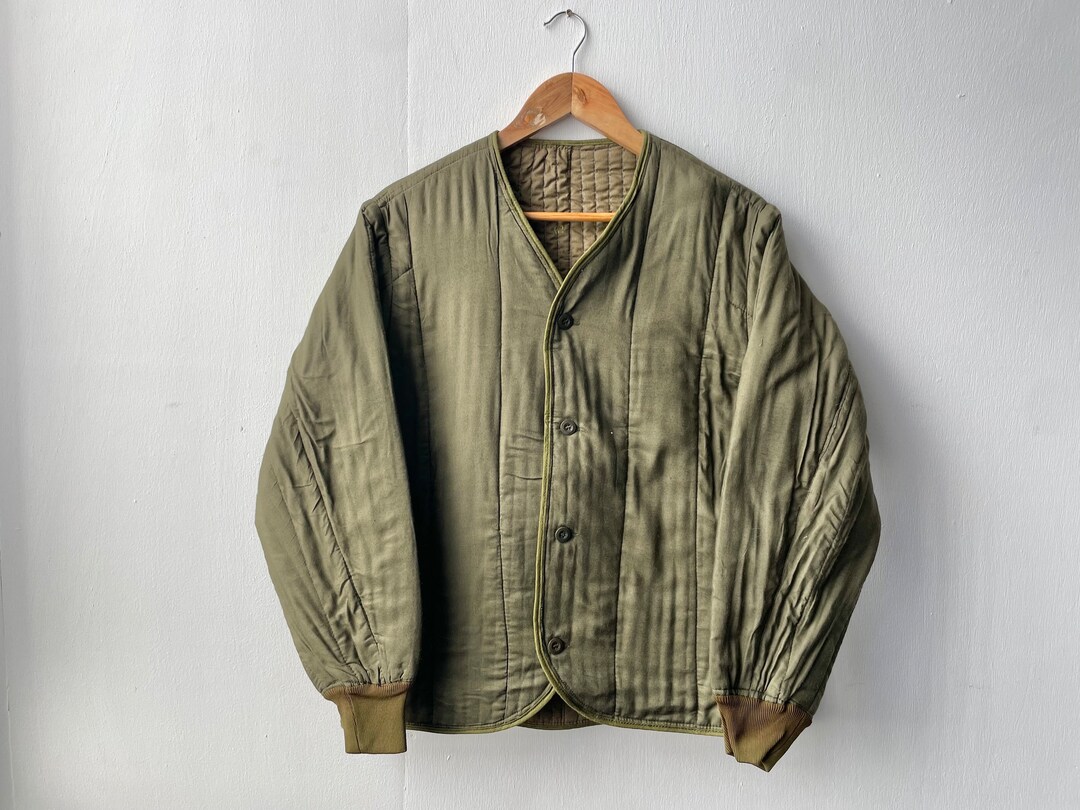 ジャケット・アウター vintage military liner jacket olive Original US M65 Jacket Liner Army Military Vintage Insulated