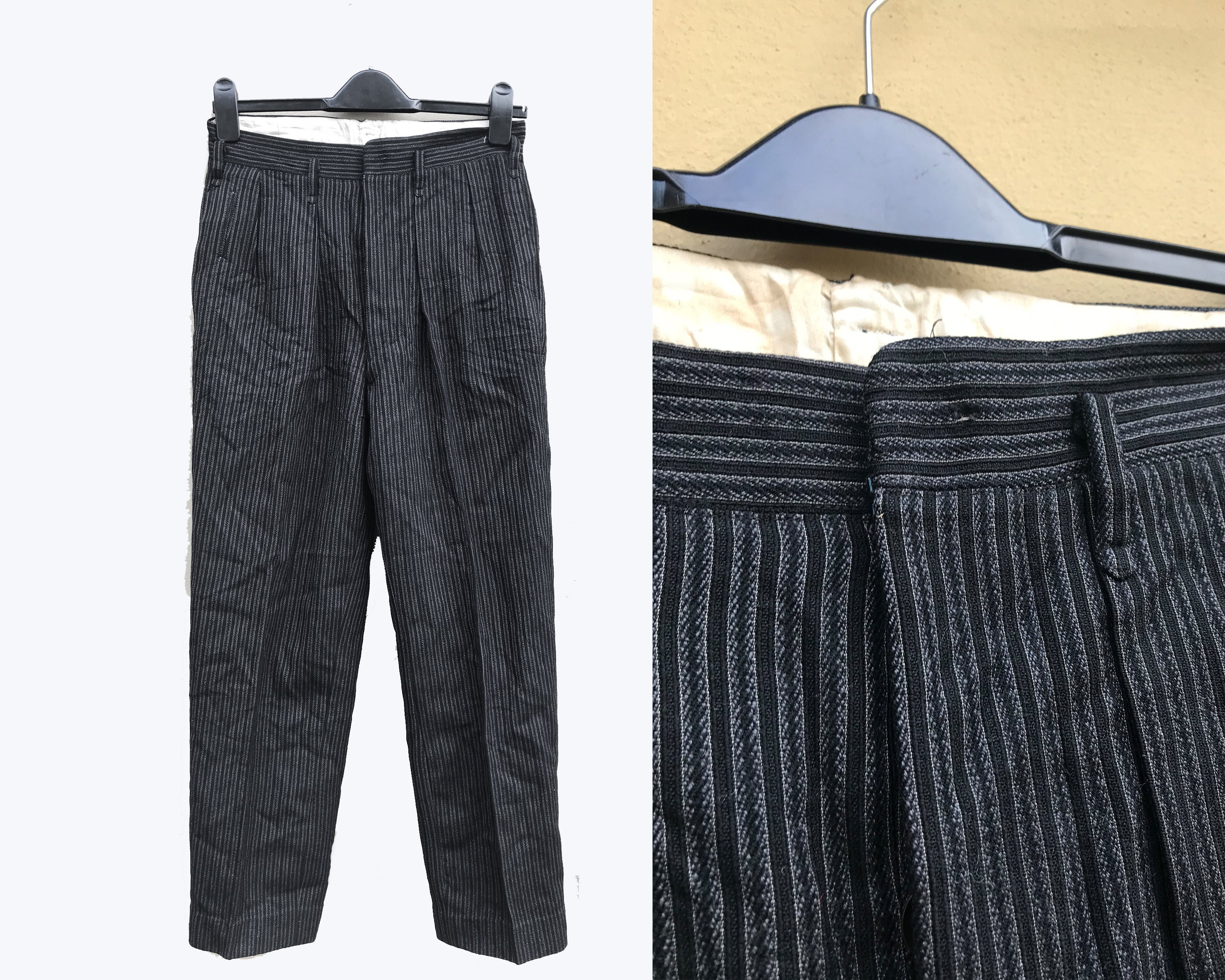 Image of Vintage 1920S Style Japanese Suit Trousers Pinstripe Evening Dinner - All Sizes