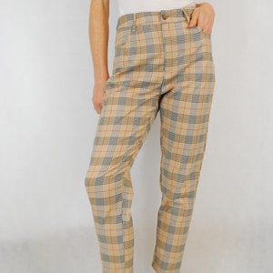 Tartan Plaid Check Chino Capri Pants/Trousers image 6