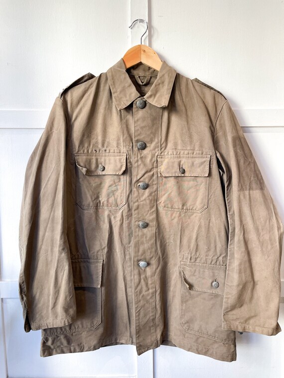 WolfVintageClothing Vintage Hunting Style Jacket - Swedish Canvas Jacket - Military Coat - Medium / Large