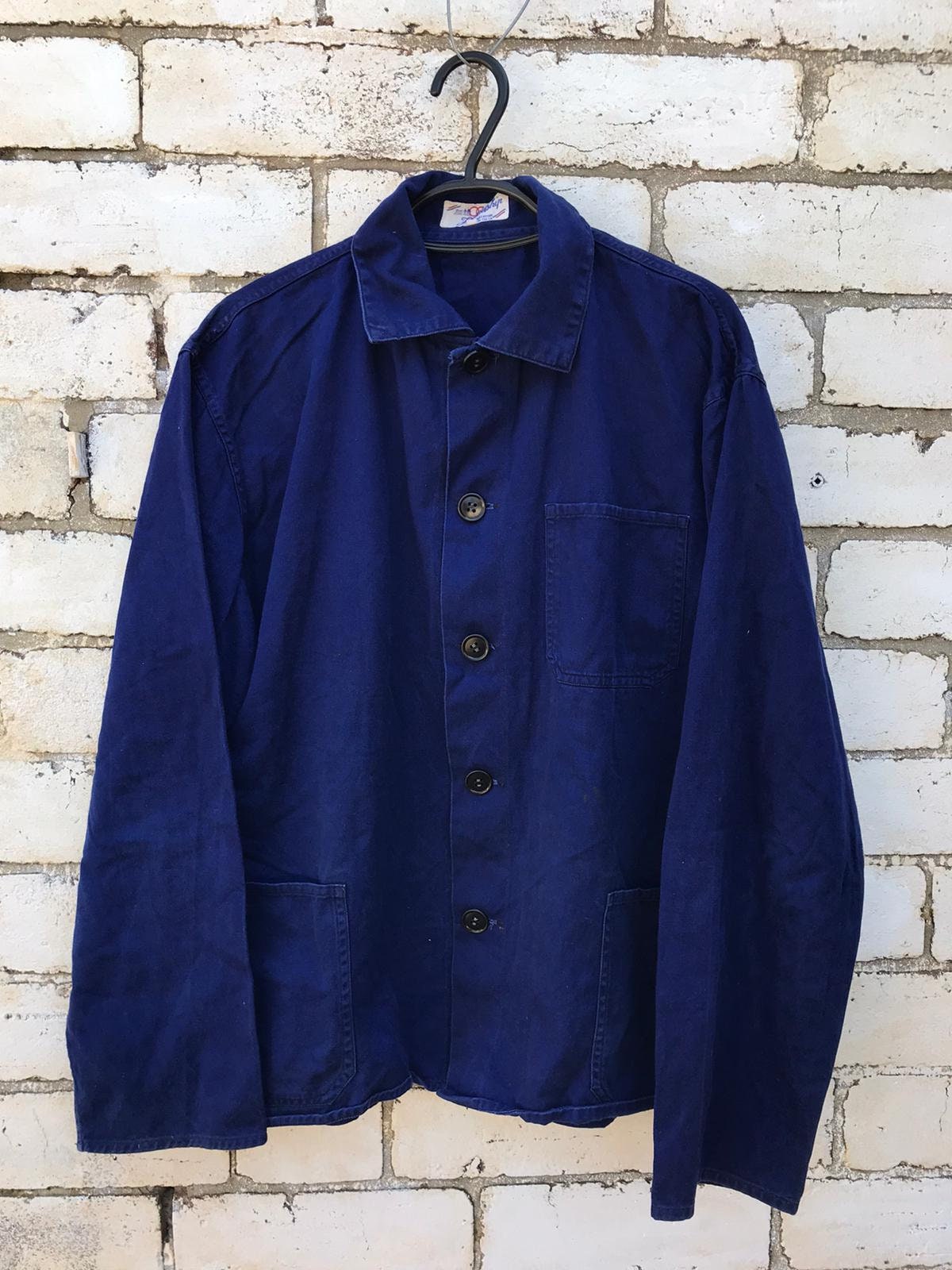 【ATELIER & REPAIRS】French work jacket XL Buy Vintage French Cotton Chore Worker Work Jackets Navy