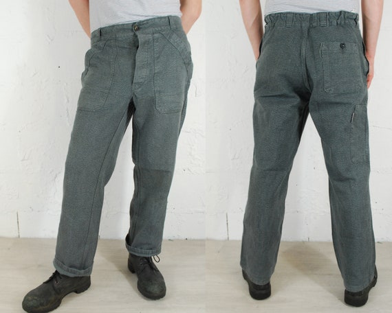 Vintage Denim 1960s Swedish Work Pants / Chore Trousers Grey | Etsy