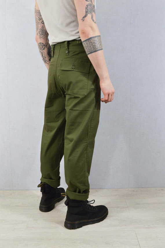 Vintage Mens British Army Issue Work Trousers Olive Green - Etsy
