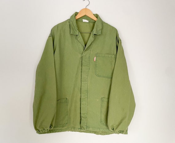 Vintage Chore Jacket Heavy Twill Thick Cotton Workwear Jacket