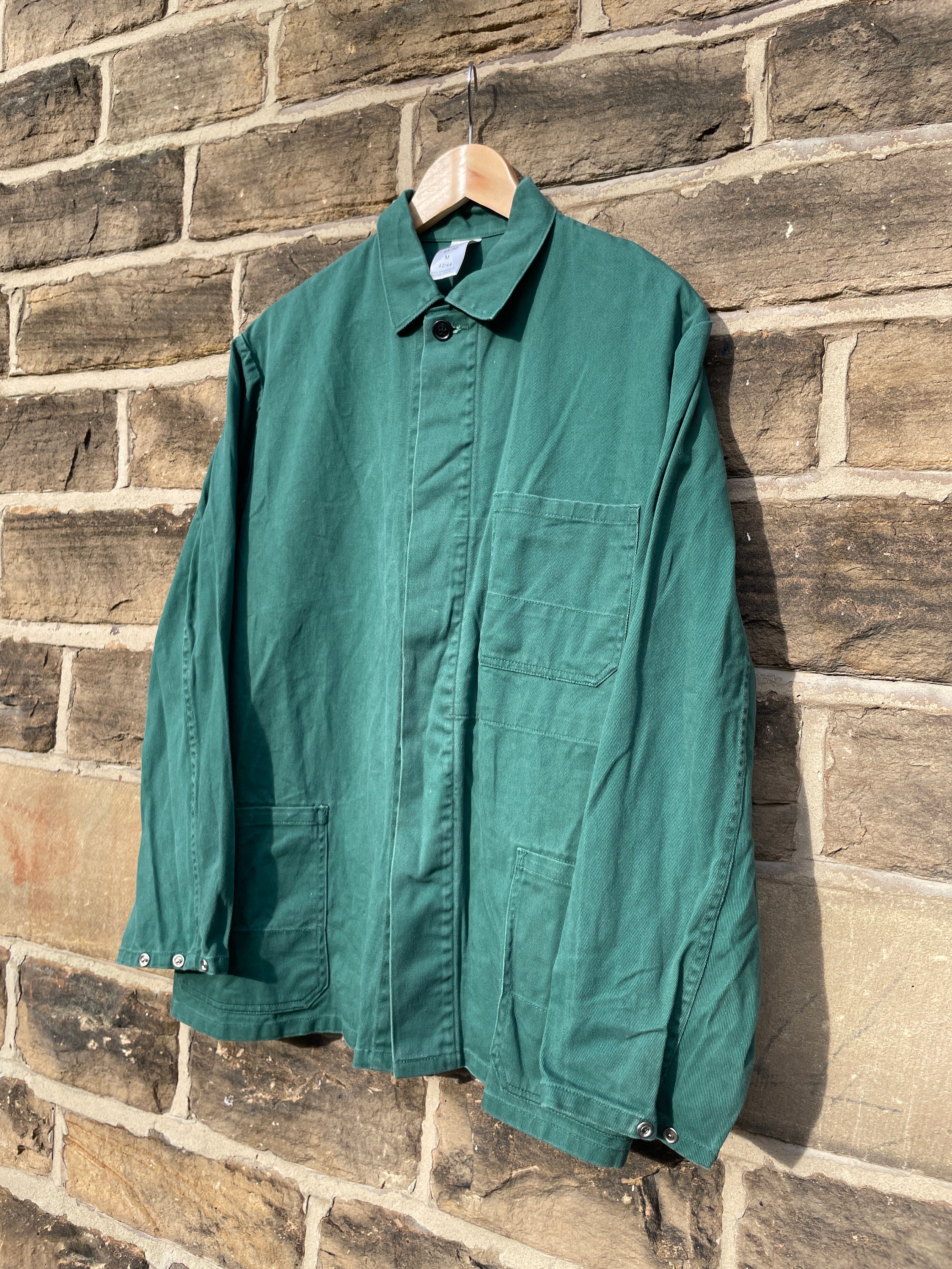 ジャケット・アウター Rare detail! vintage french work jacket Vintage French Chore Worker Work Jackets Coat Green - All Sizes - Etsy