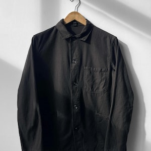 Svart fransk arbetsjacka i vintagestil - S M L XL