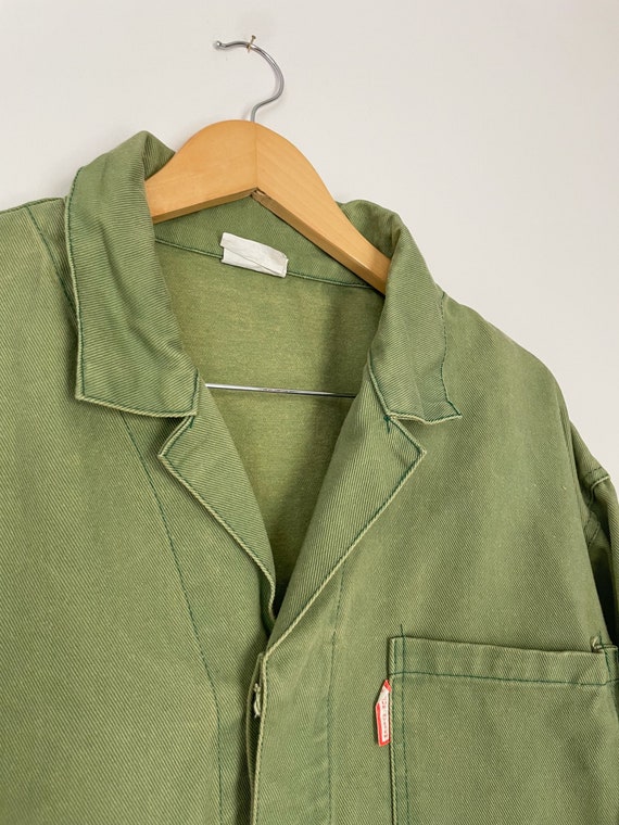 Vintage Chore Jacket Heavy Twill Thick Cotton Workwear Jacket