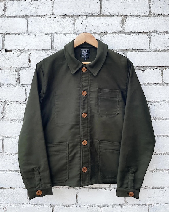 Moleskin Cotton Chore French Workwear Jacket - Made in England
