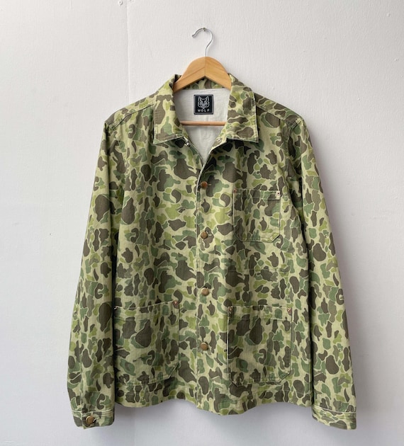 Camo Hunter Chore Jacket Frogskin Herringbone Duck Hunter Jungle