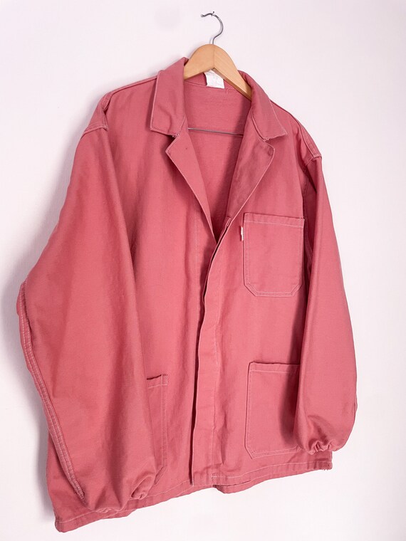 Vintage Chore Jacket Heavy Twill Thick Cotton Workwea… Gem