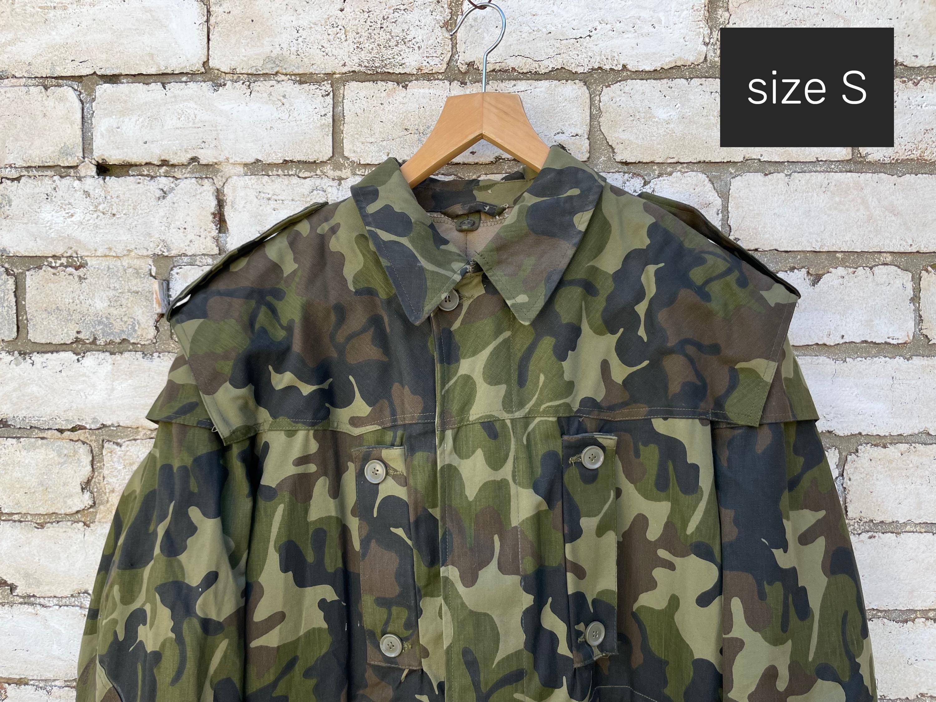 ジャケット・アウター 80s MILITARY  CAMO PARKA BLACK-DYE Rare Vintage Cold Weather Parka Jacket - 1980s Leaf Pattern Camo