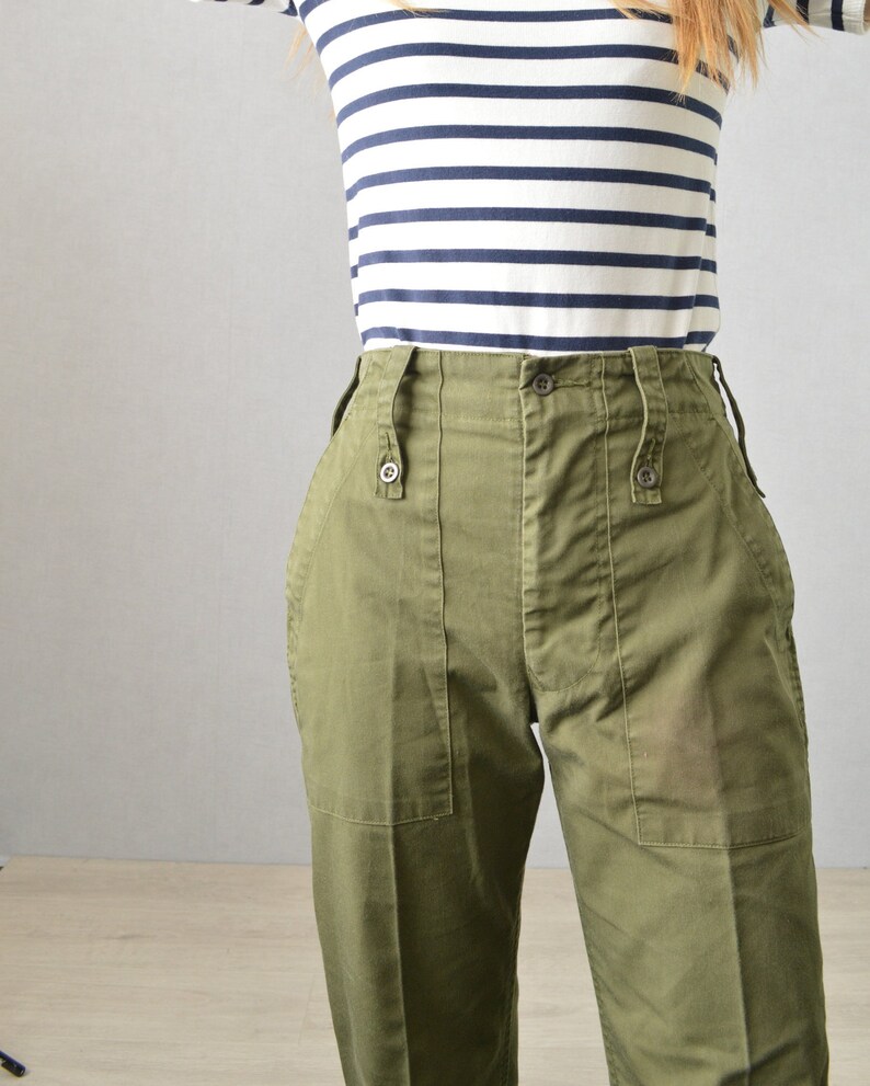 Vintage Mens British Army Issue Work Trousers Olive Green - Etsy