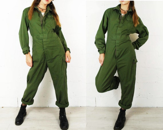 Unisex Vintage British Army Workwear Coveralls / … - image 3