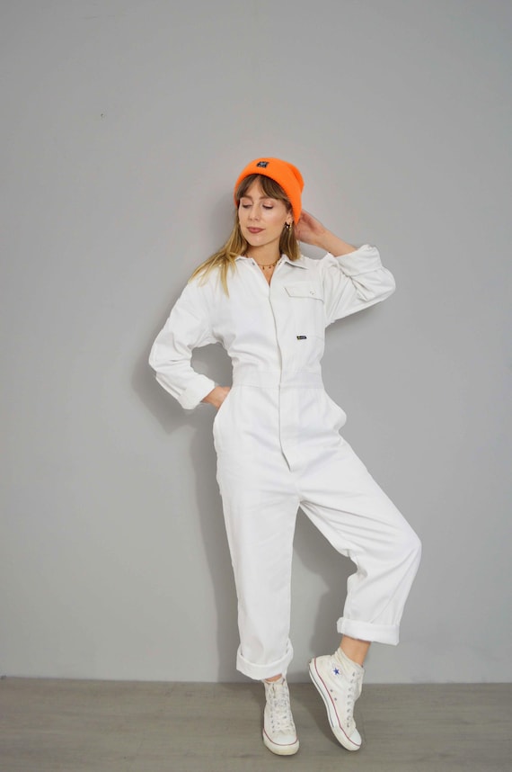 White Boilersuit Coveralls Deadstock- All in One - XS S M L Xl - Etsy