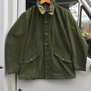 1960s Vintage Army Jacket Green M59 Swedish Worker Field Jacket image 3