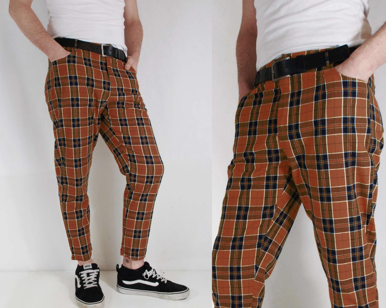 70s Checkered Pants - Etsy Canada