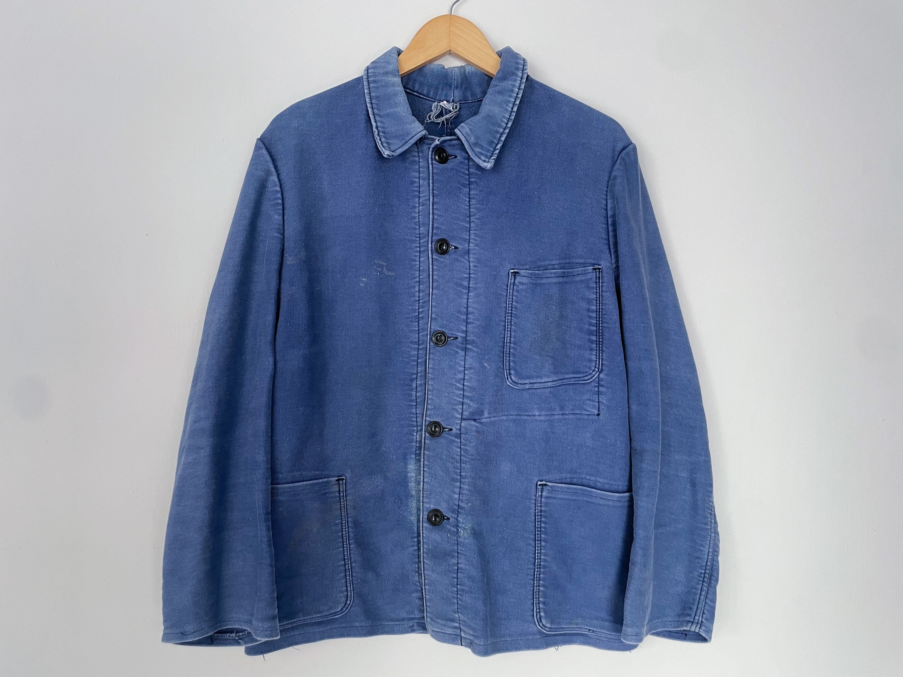 Vintage German Moleskin Chore Jacket Faded Heavy Cotton - Etsy