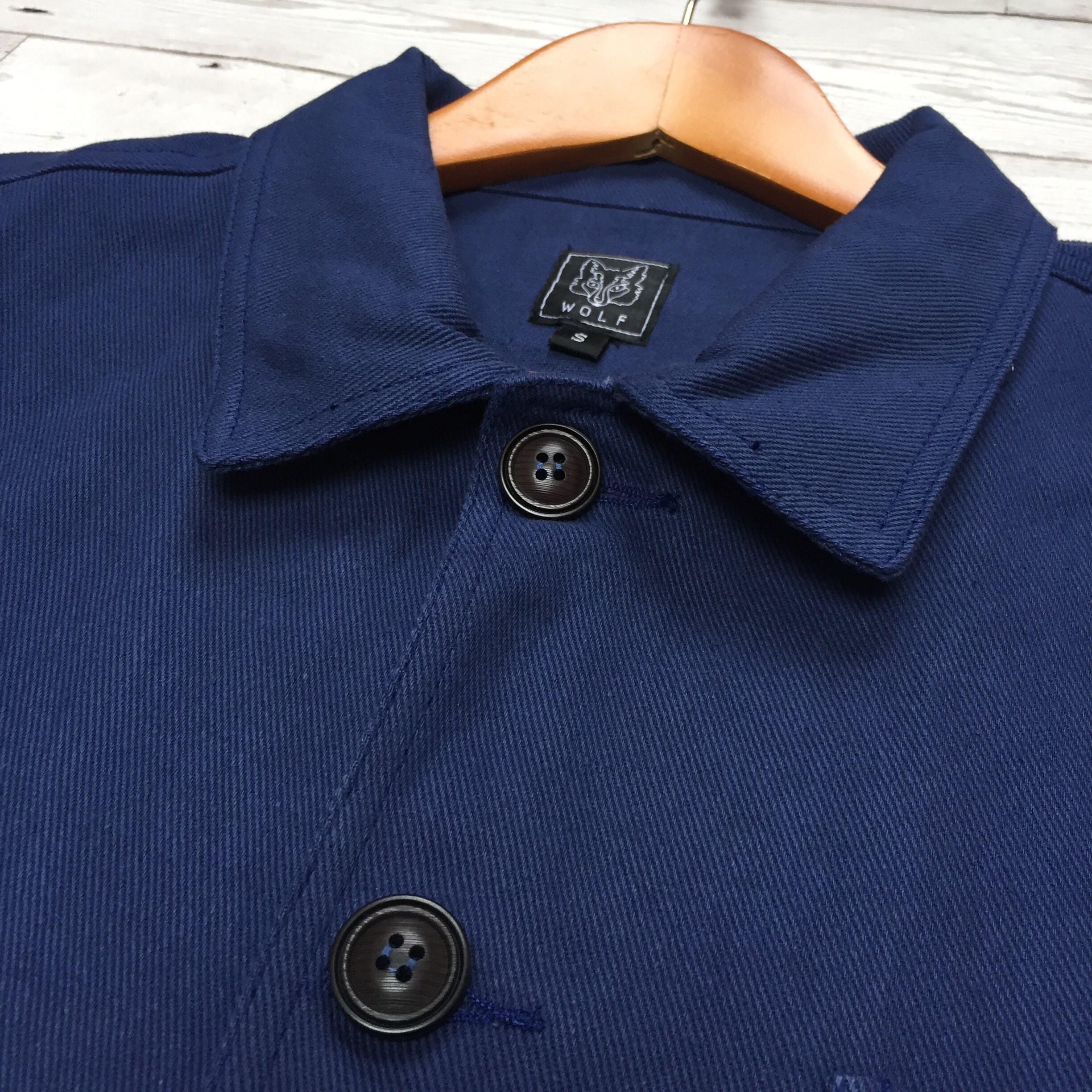 40〜50's French Twill Jacket crazypattern 60s Style French Navy