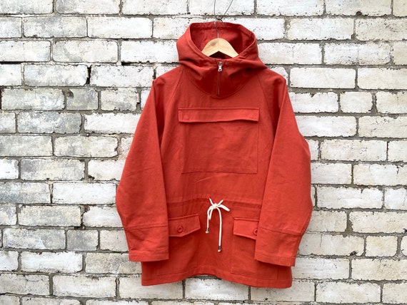1960s Smock Mod Style Mountaineering Cotton Canvas - Rescue Orange 