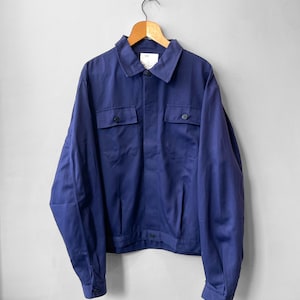 Vintage French Workwear Chore Jacket - European - Navy Blue