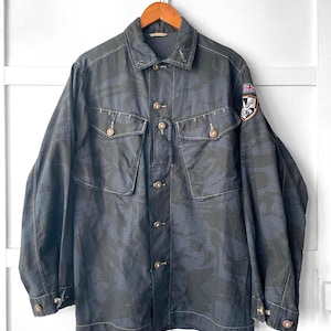 Vintage British Camo Shirt Ink Blue