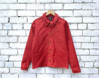 ジャケット・アウター 70s Euro Moleskin Work Jacket Coveralls Moleskin Work Jacket in Kraft, from Le Mont Saint Michel