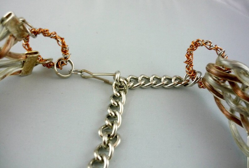 Stereo Wire Weave with Washer Recycled Choker Necklace Etsy