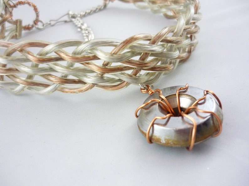 Stereo Wire Weave with Washer Recycled Choker Necklace Etsy