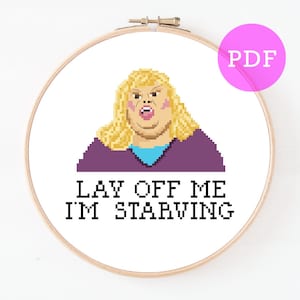 SNL Chris Farley Inspired Cross Stitch Pattern - Modern Funny Witty Pop Culture Reality TV 90s Instant Download (PDF only!)